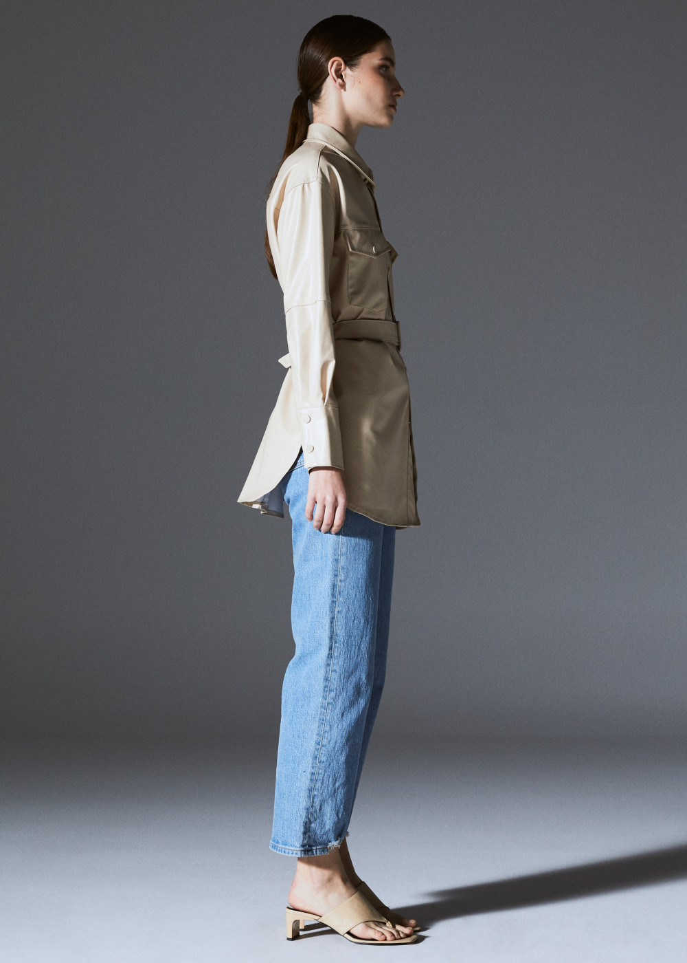 Leather Shirt With Belt Leather Shirt With Belt