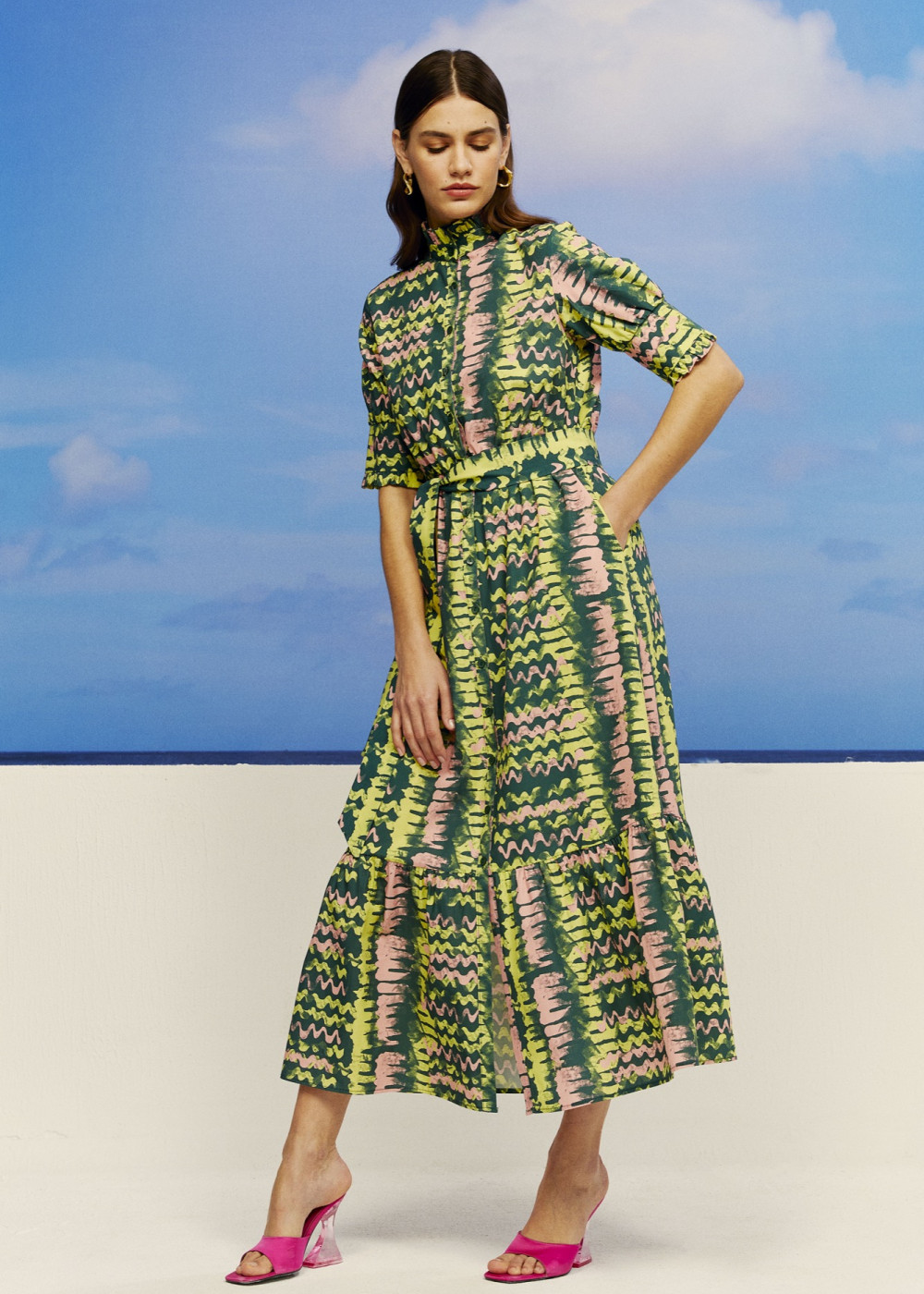Patterned Midi Dress Patterned Midi Dress