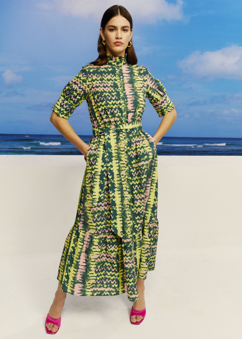 Patterned Midi Dress Patterned Midi Dress
