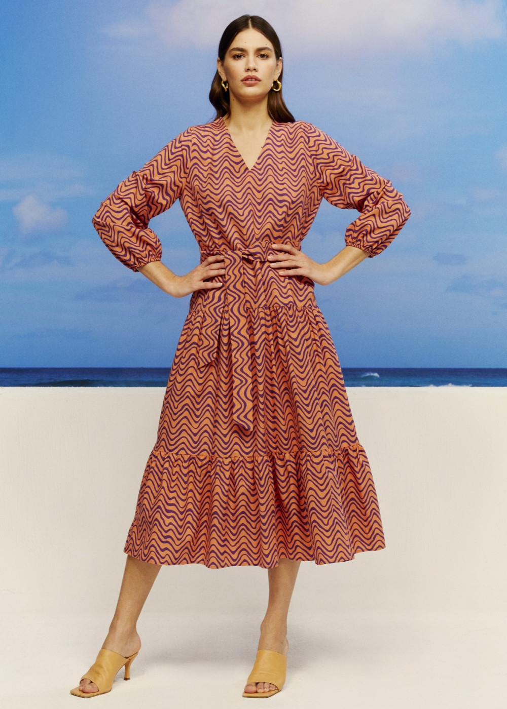 Patterned Midi Dress Patterned Midi Dress