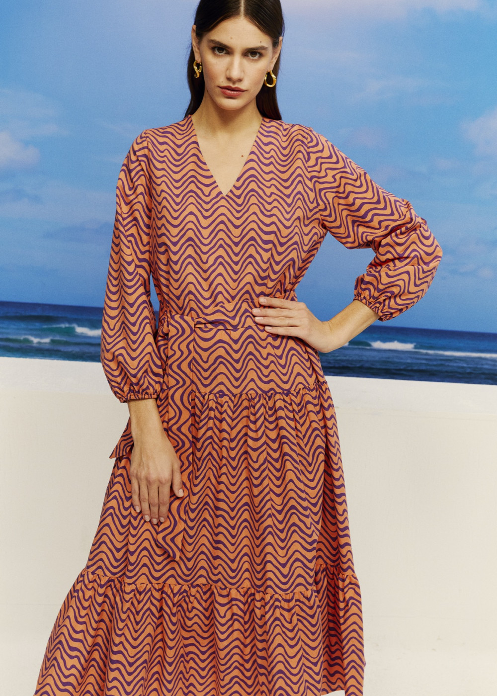 Patterned Midi Dress Patterned Midi Dress