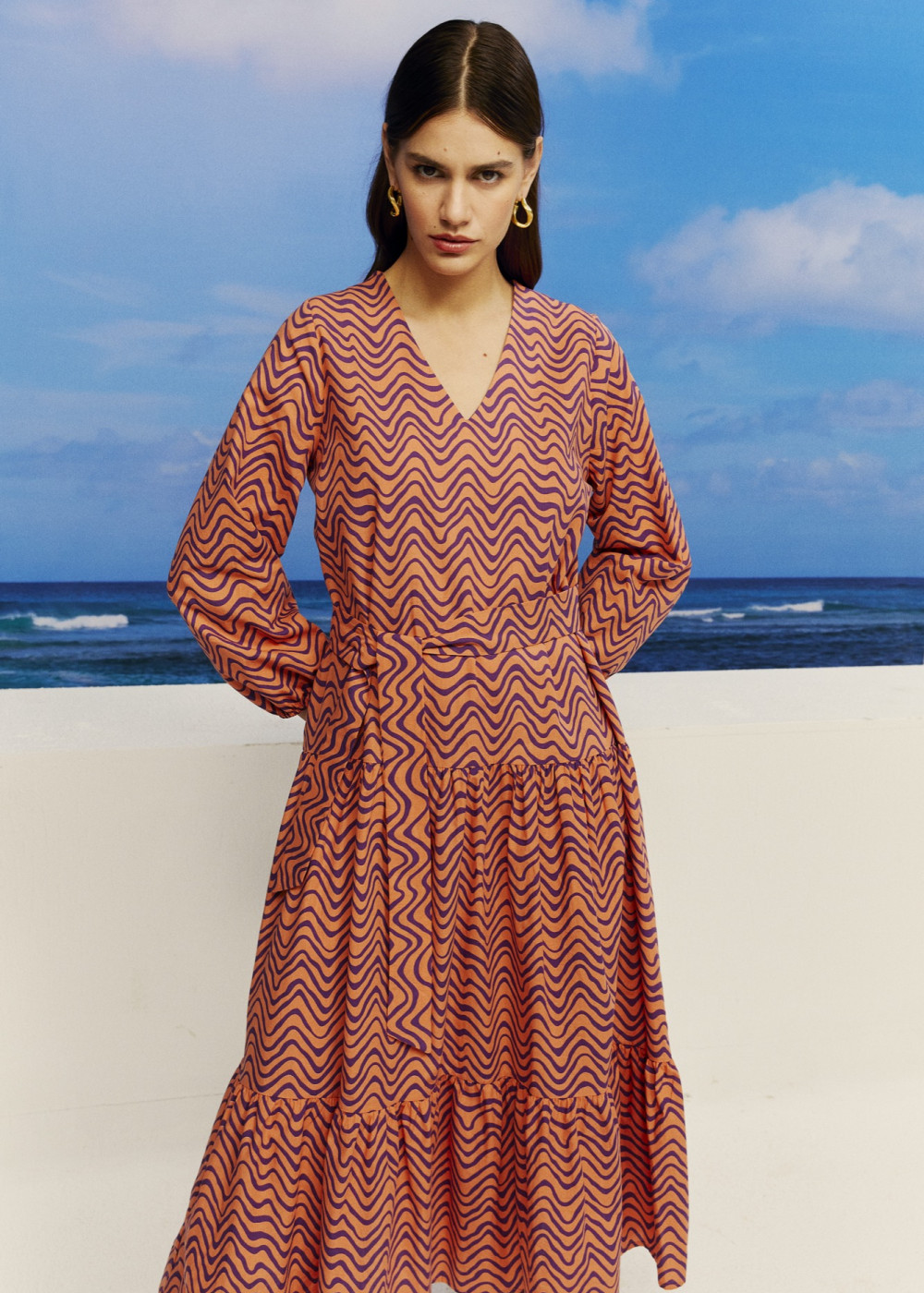 Patterned Midi Dress Patterned Midi Dress