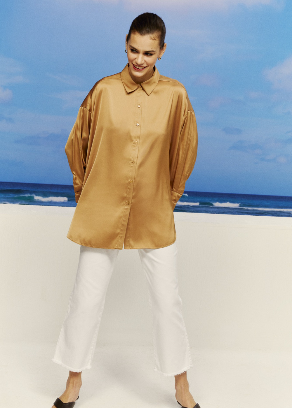 Oversize Satin Shirt Oversize Satin Shirt