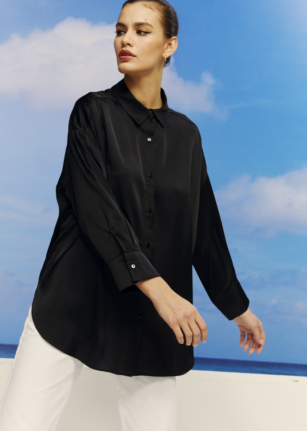 Oversize Satin Shirt Oversize Satin Shirt