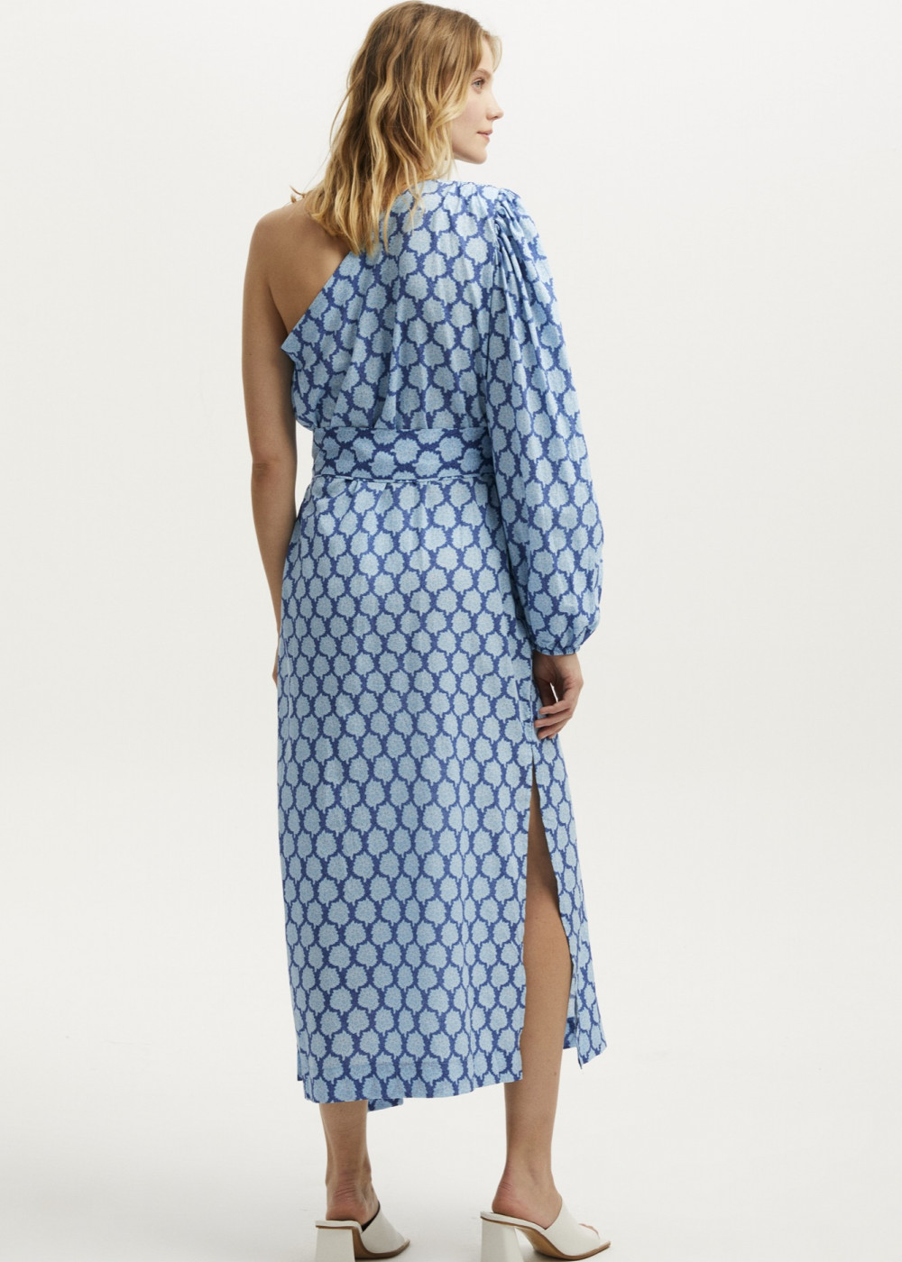 Single Sleeve Floral Pattern Dress Single Sleeve Floral Pattern Dress