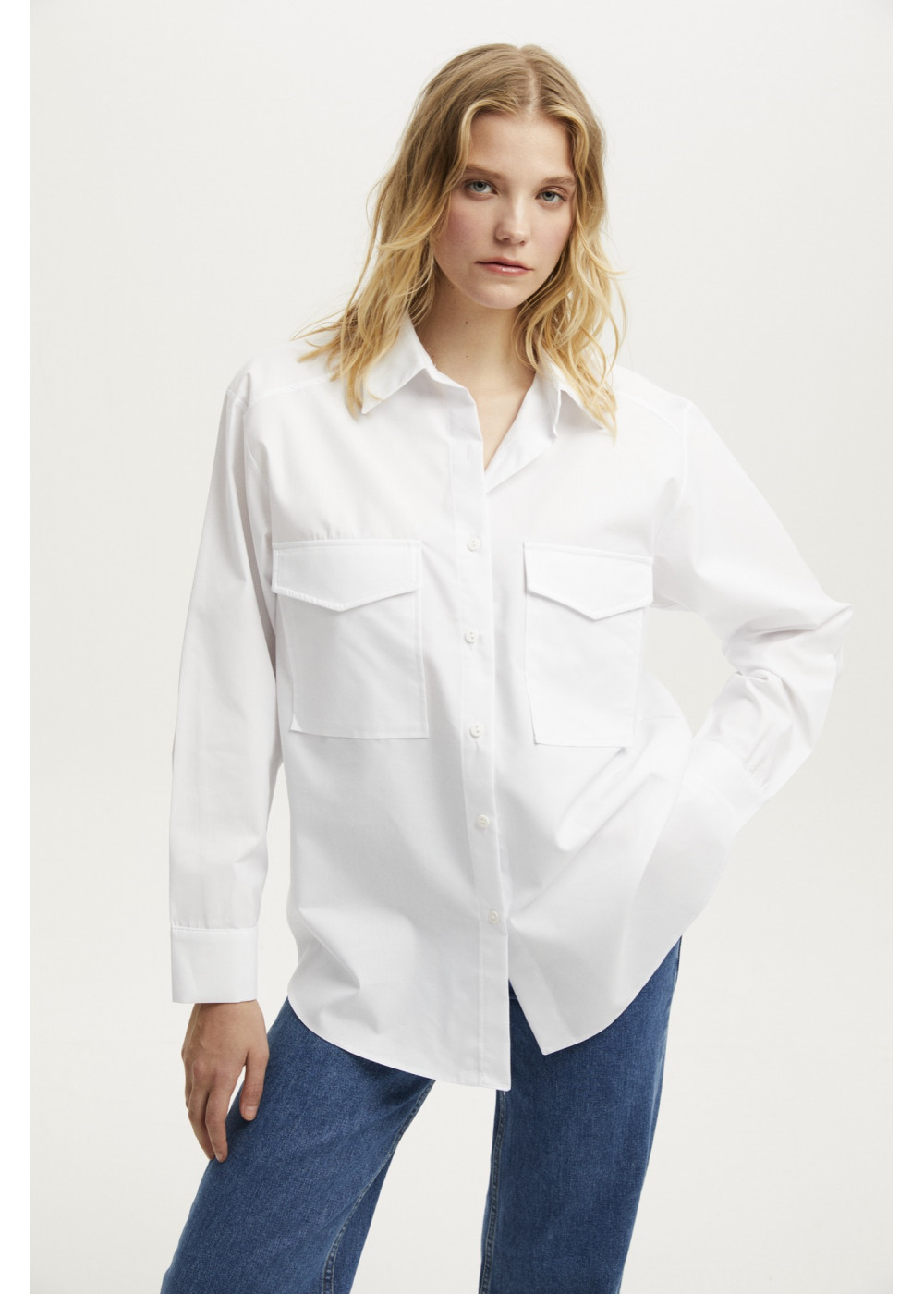 Oversize Pocket Detailed Shirt