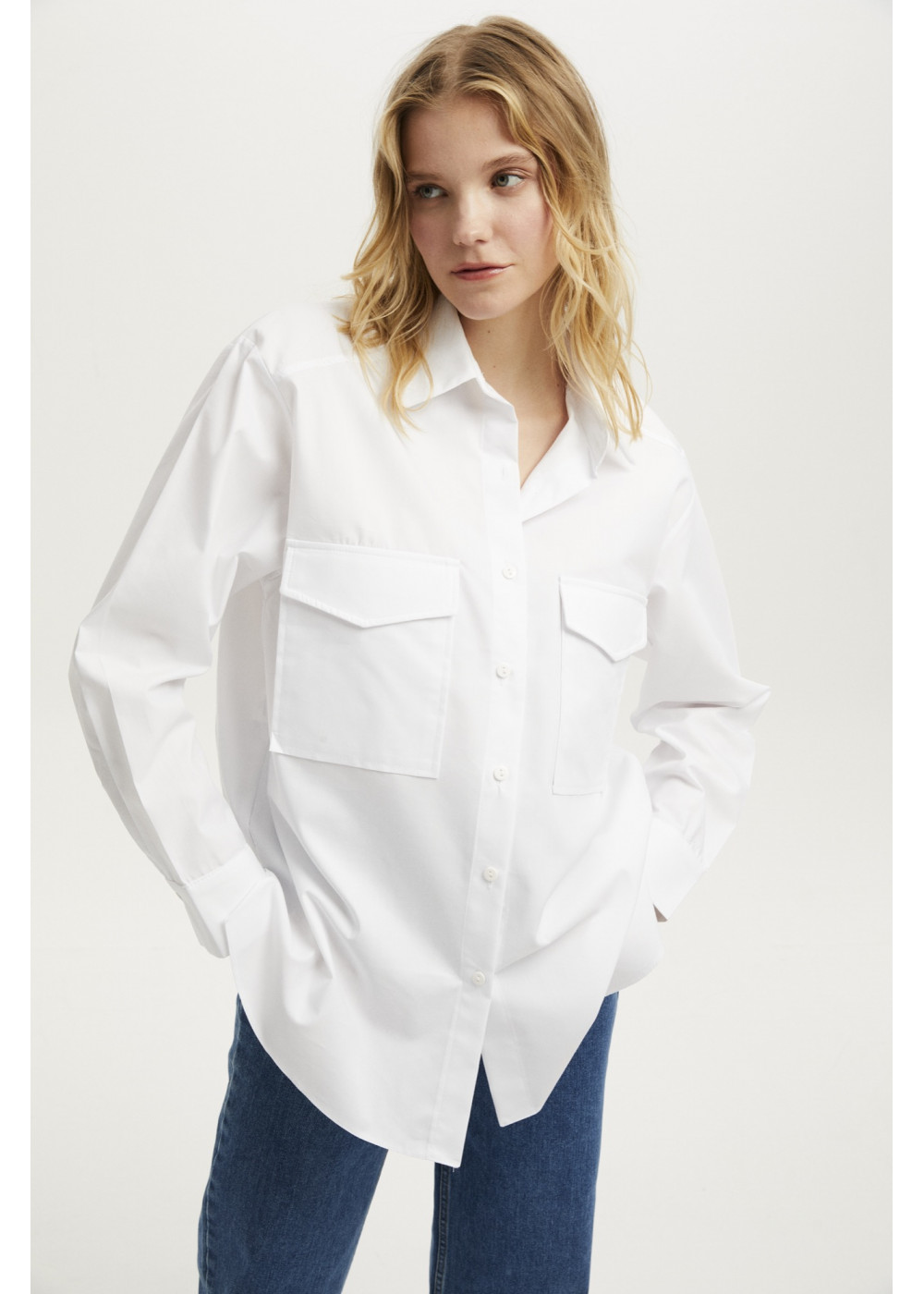Oversize Pocket Detailed Shirt