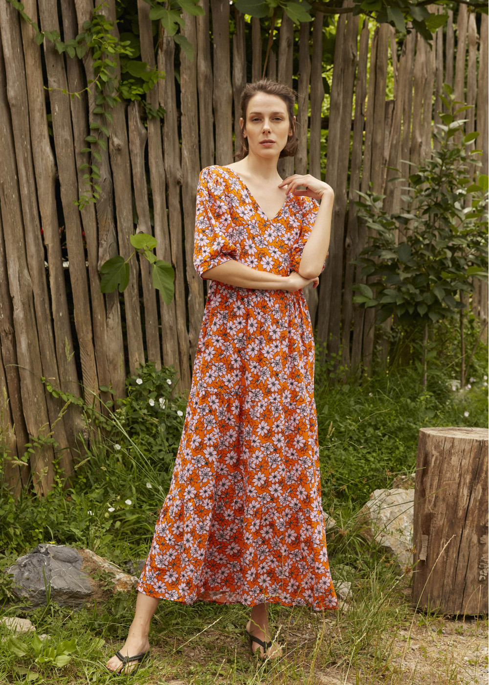 V-Neck Viscose Dress V-Neck Viscose Dress