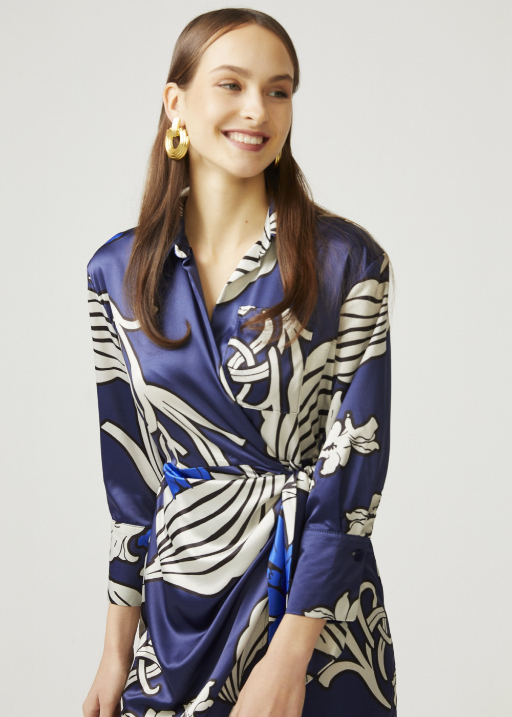 Patterned Shirt Dress Patterned Shirt Dress