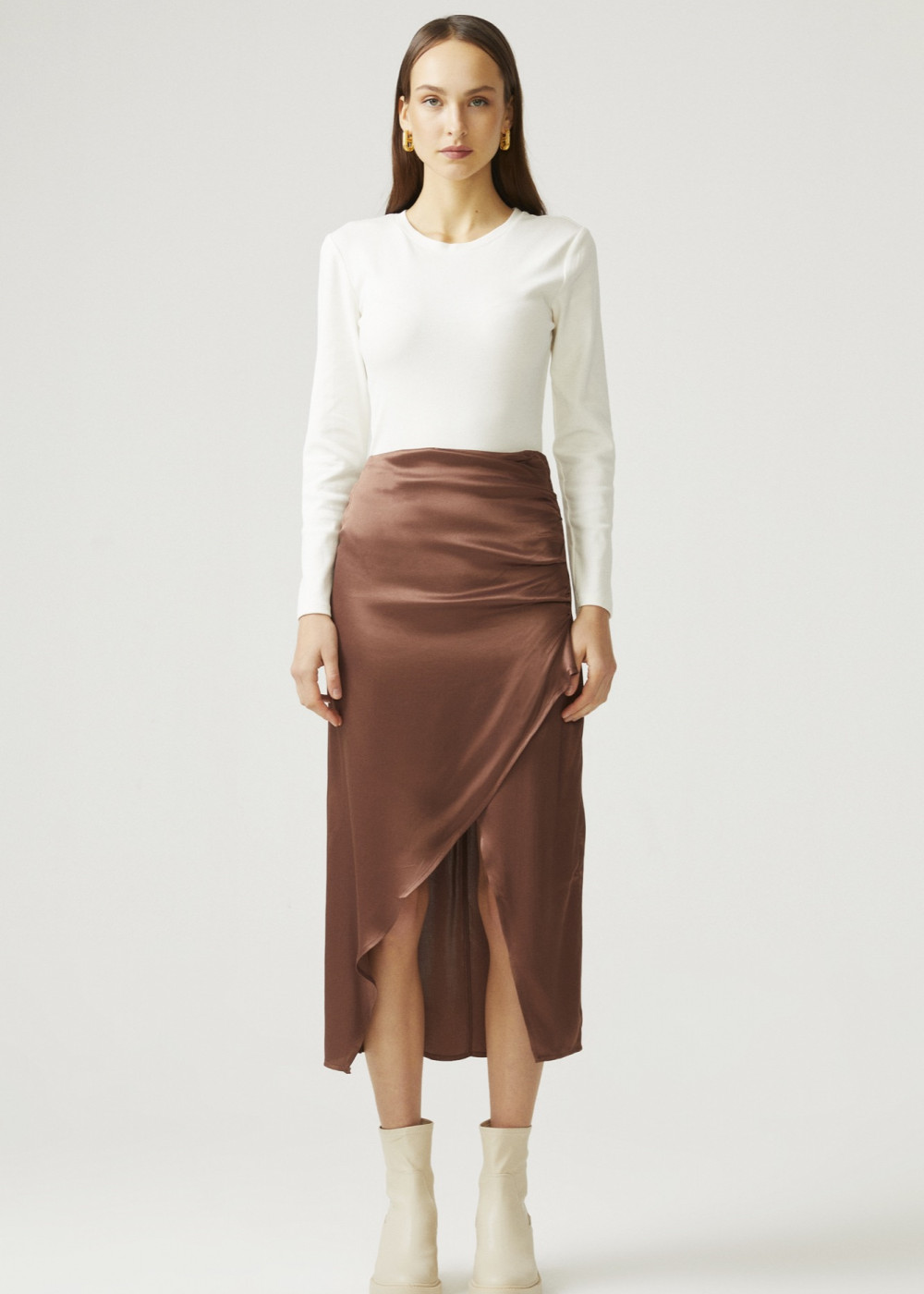 Draped Satin Skirt Draped Satin Skirt