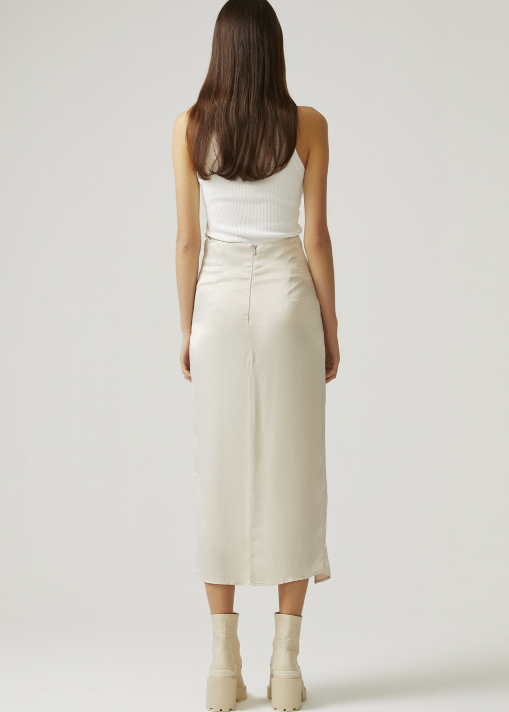 Draped Satin Skirt Draped Satin Skirt