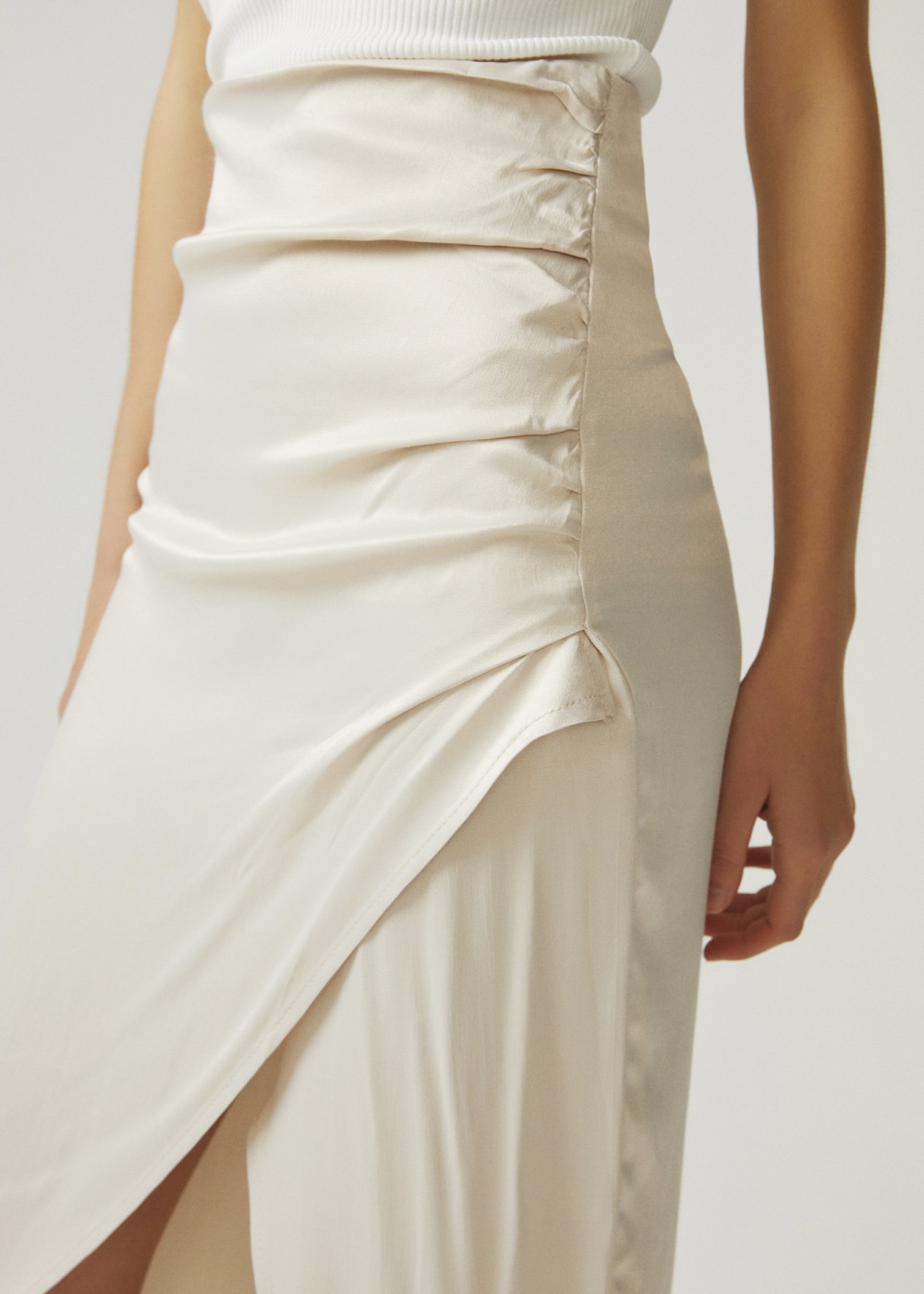 Draped Satin Skirt Draped Satin Skirt