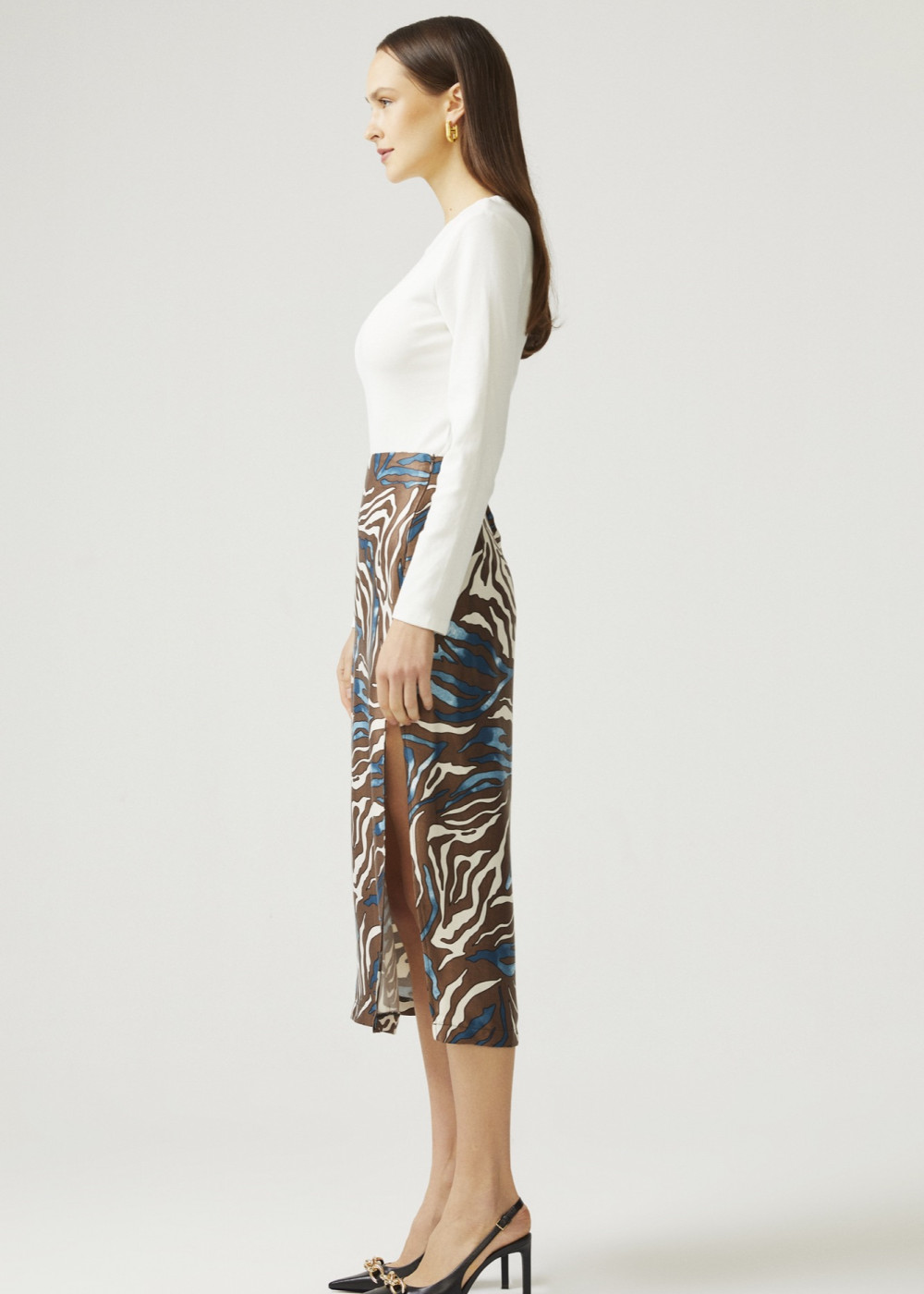 Patterned Midi Skirt Patterned Midi Skirt