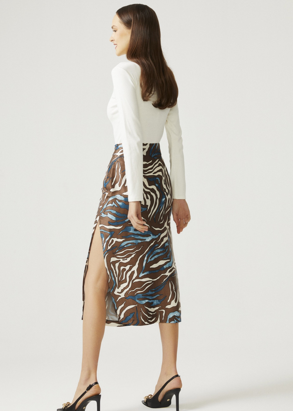Patterned Midi Skirt Patterned Midi Skirt