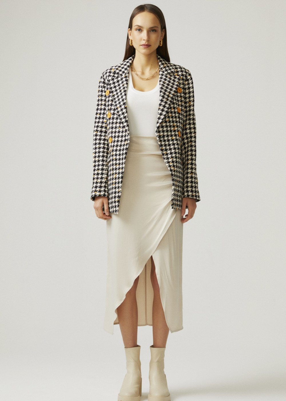 Crowbar Pattern Blazer Jacket Crowbar Pattern Blazer Jacket