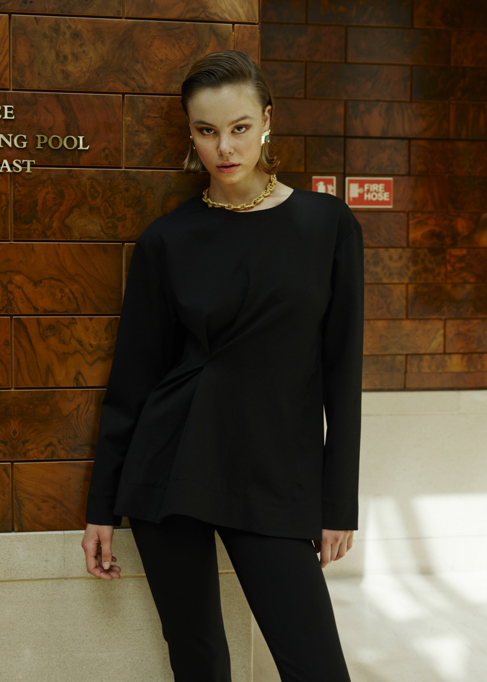 Asymmetric Detail Upper - Bell Bottomed Trousers Asymmetric Detail Upper - Bell Bottomed Trousers