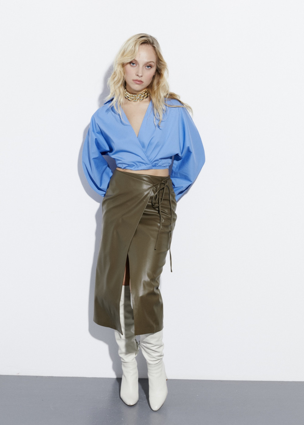 Leather Envelope Midi Skirt Leather Envelope Midi Skirt
