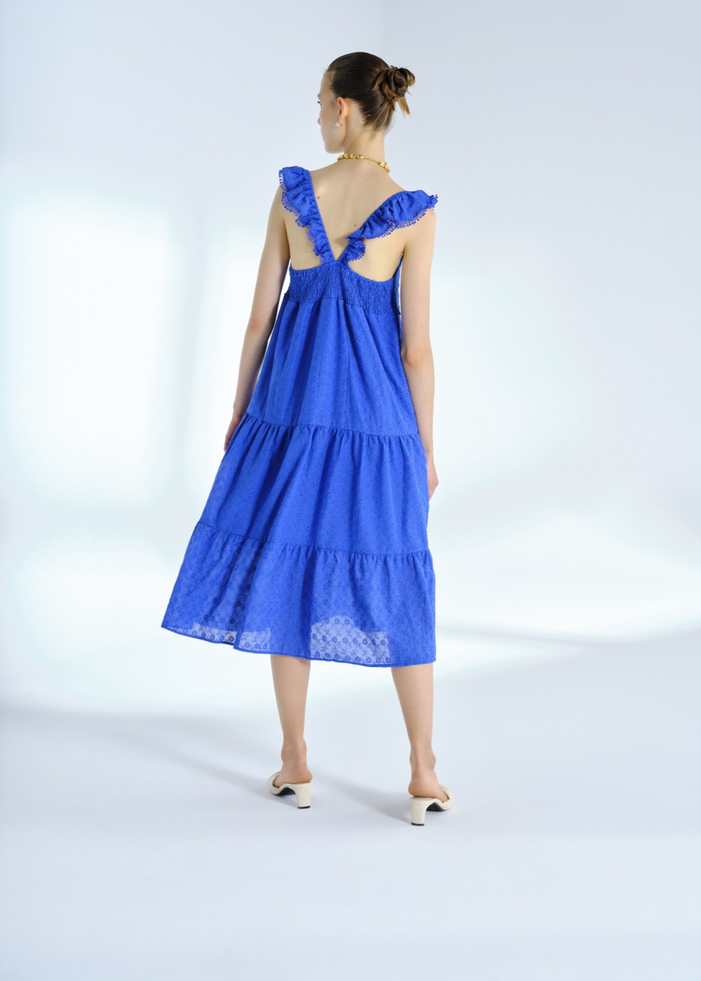 Midi Length Embroidery Dress Midi Length Embroidery Dress
