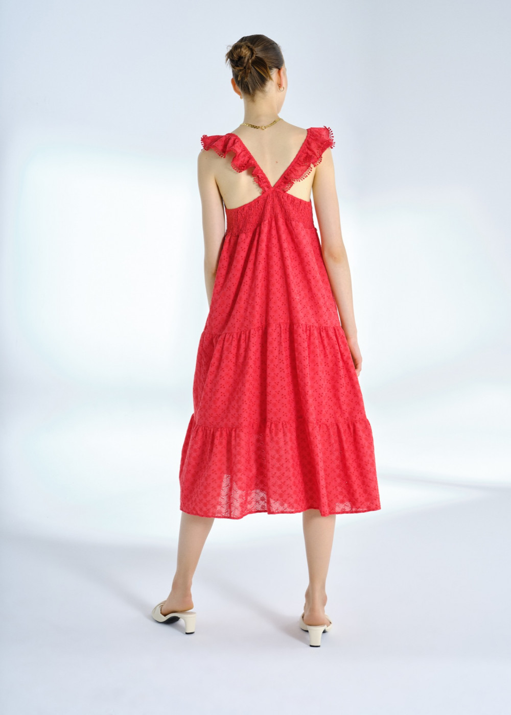 Midi Length Embroidery Dress Midi Length Embroidery Dress
