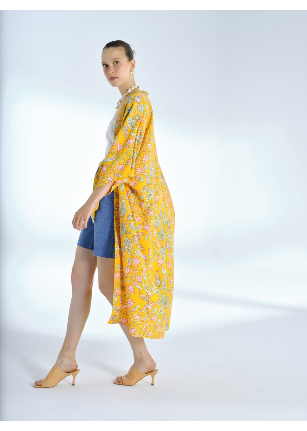 Ethnic Patterned Kimono
