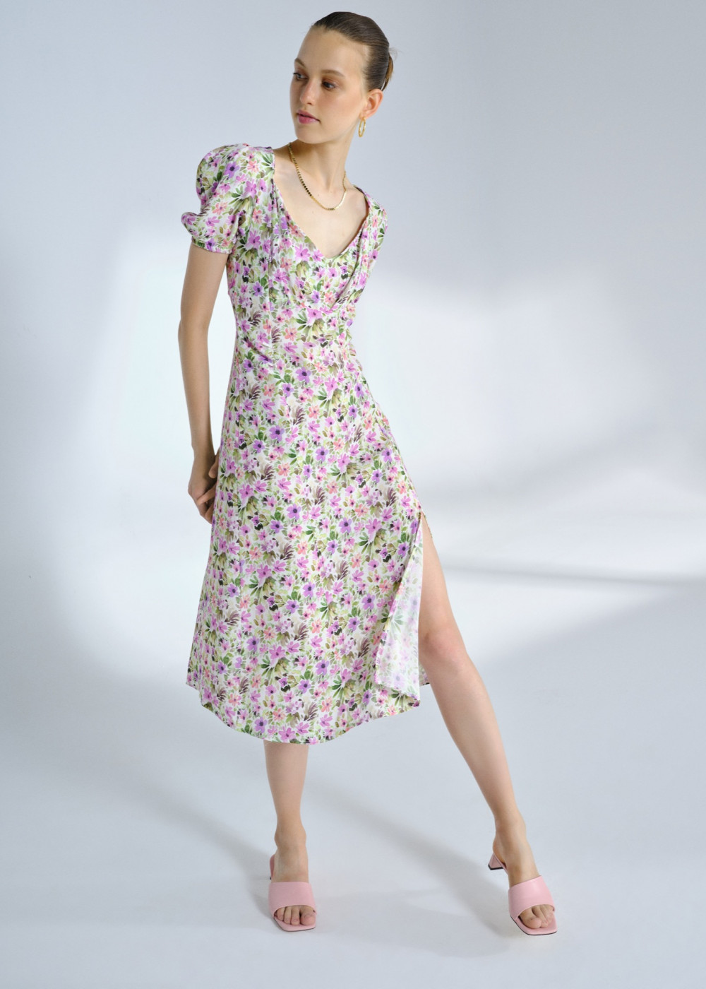 Floral Pattern Midi Dress Floral Pattern Midi Dress