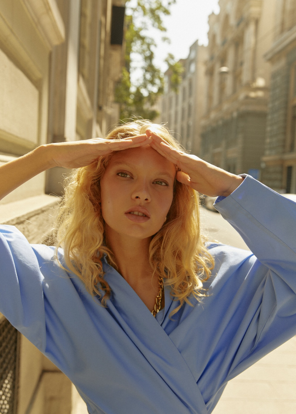 Crop Shirt With Lining Detail Crop Shirt With Lining Detail