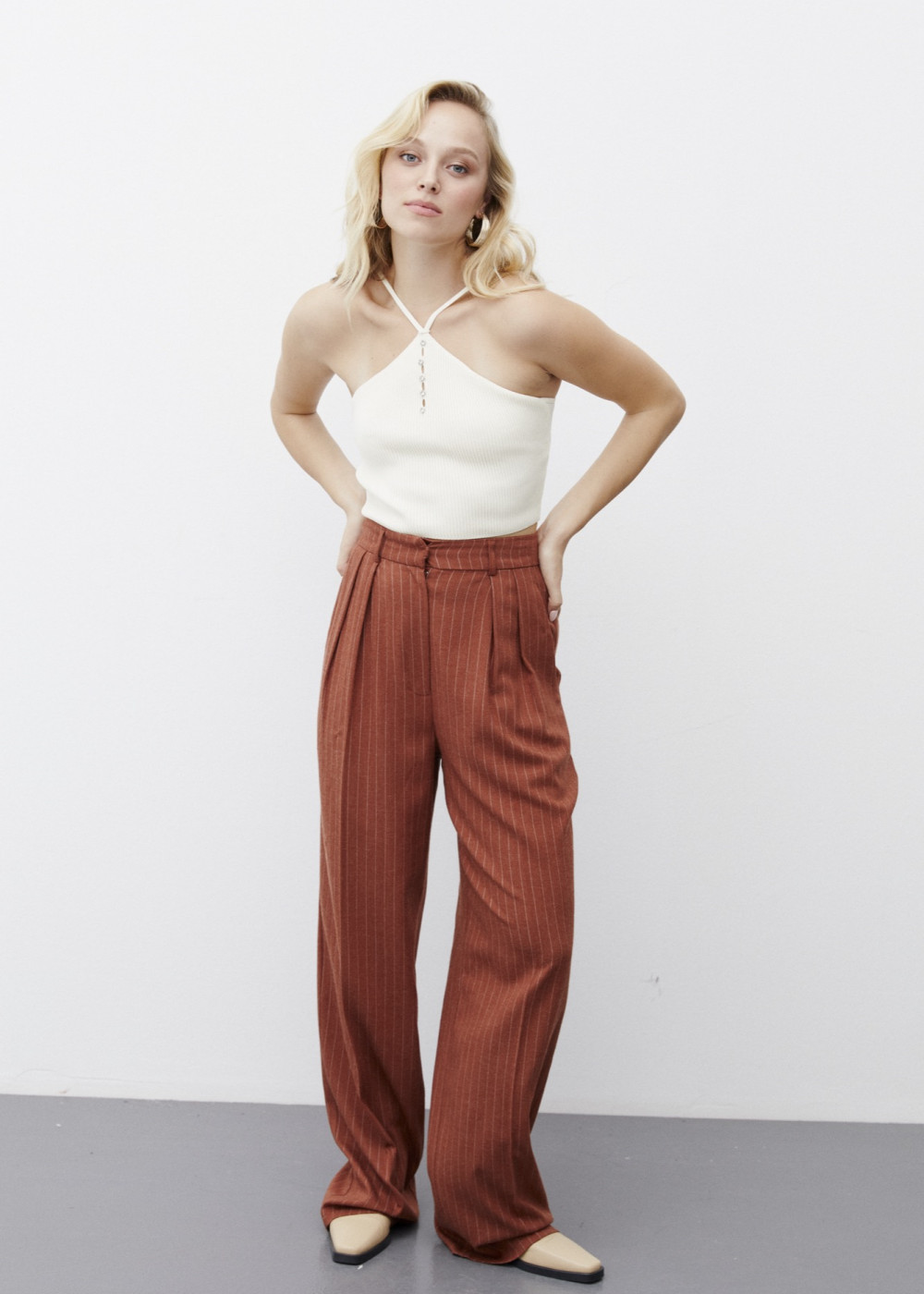 Striped Plaid Trousers Striped Plaid Trousers