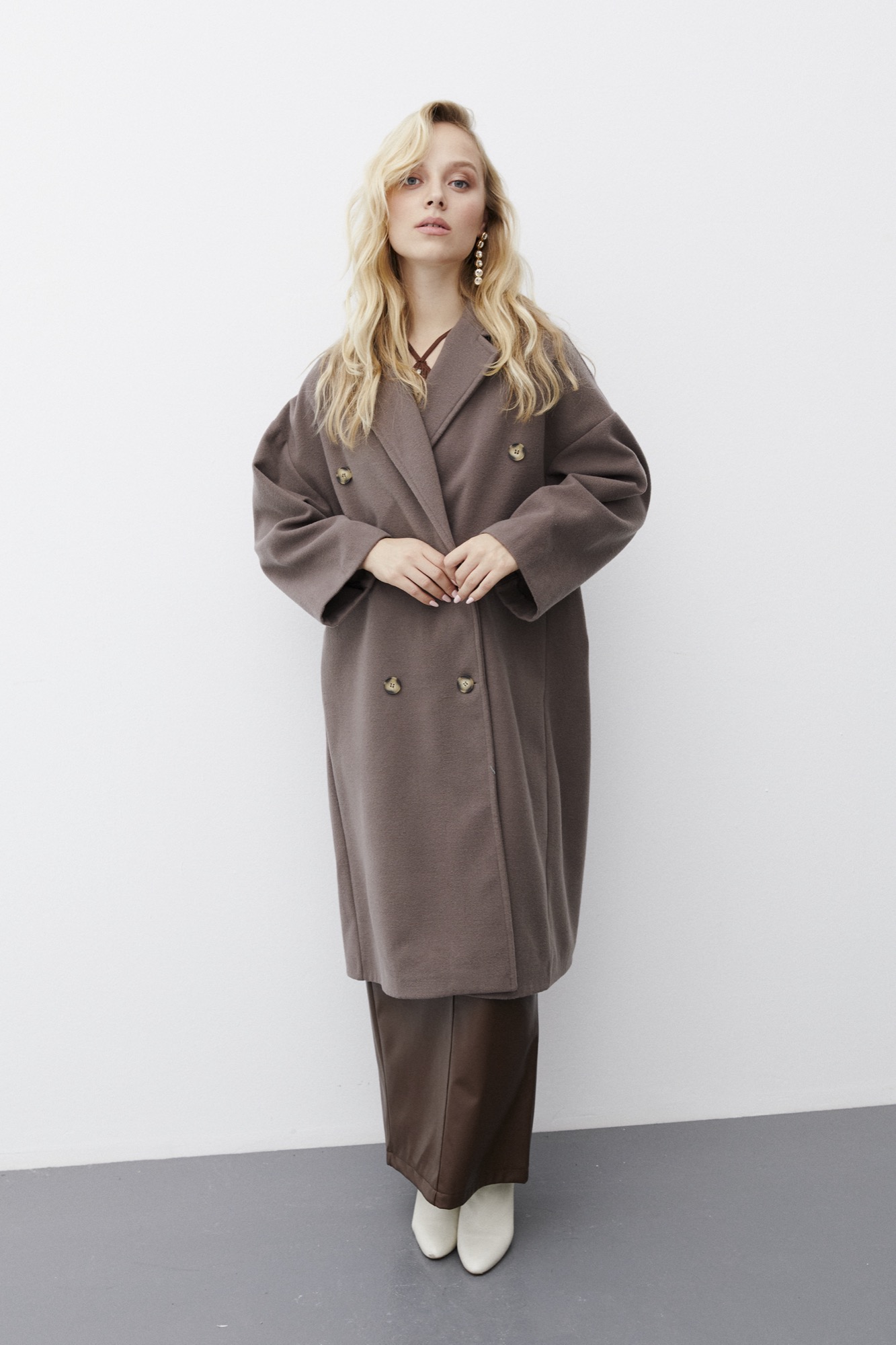 Oversize Kaşe Kaban