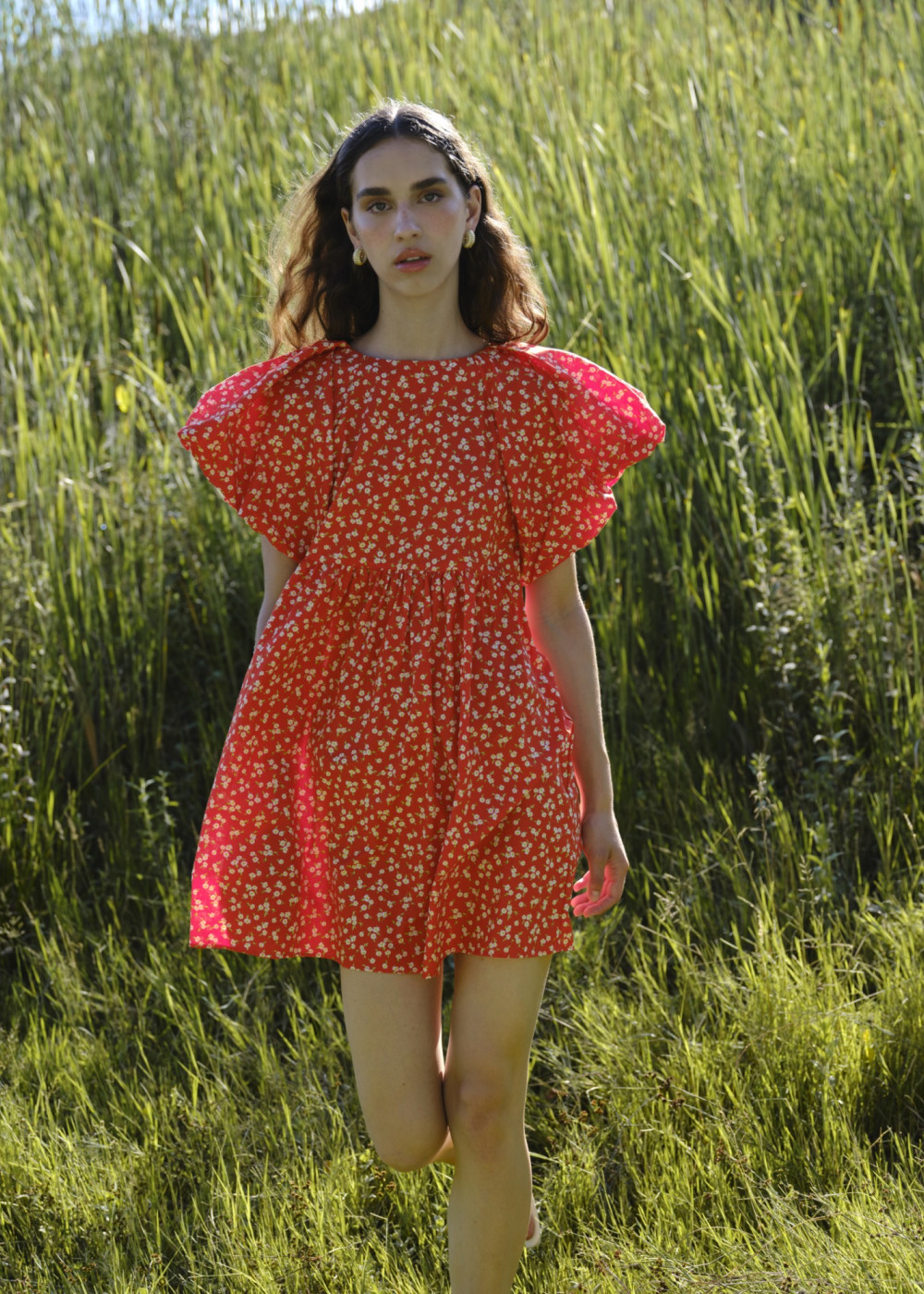 Balloon Sleeve Midi Dress Balloon Sleeve Midi Dress