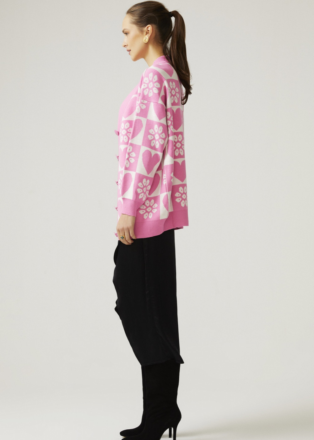 Heart Patterned Cardigan Heart Patterned Cardigan