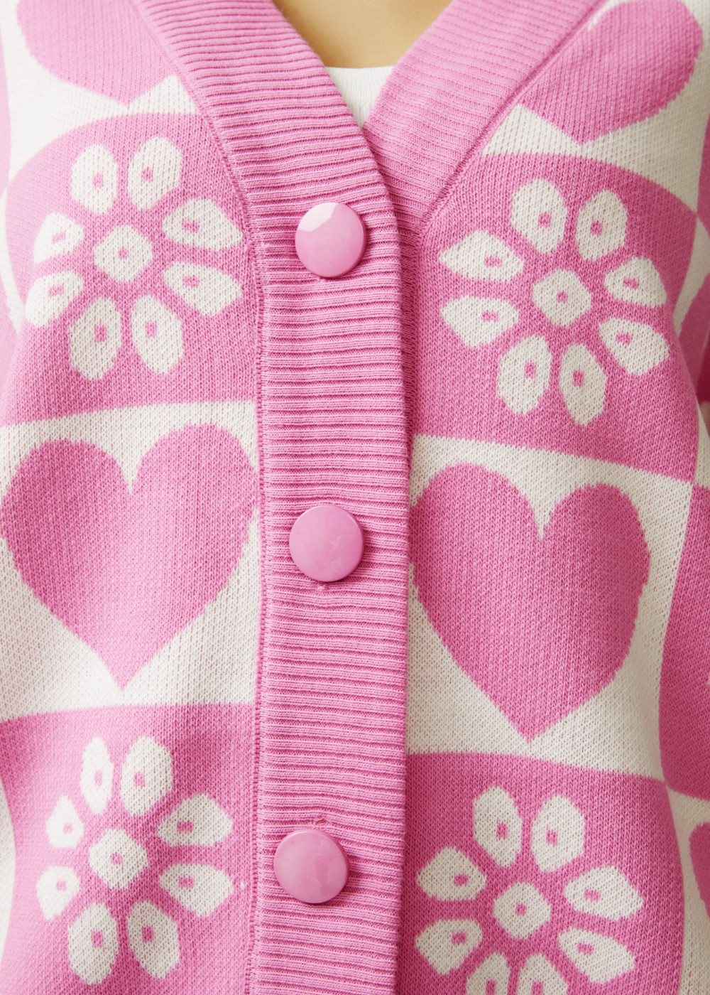 Heart Patterned Cardigan Heart Patterned Cardigan