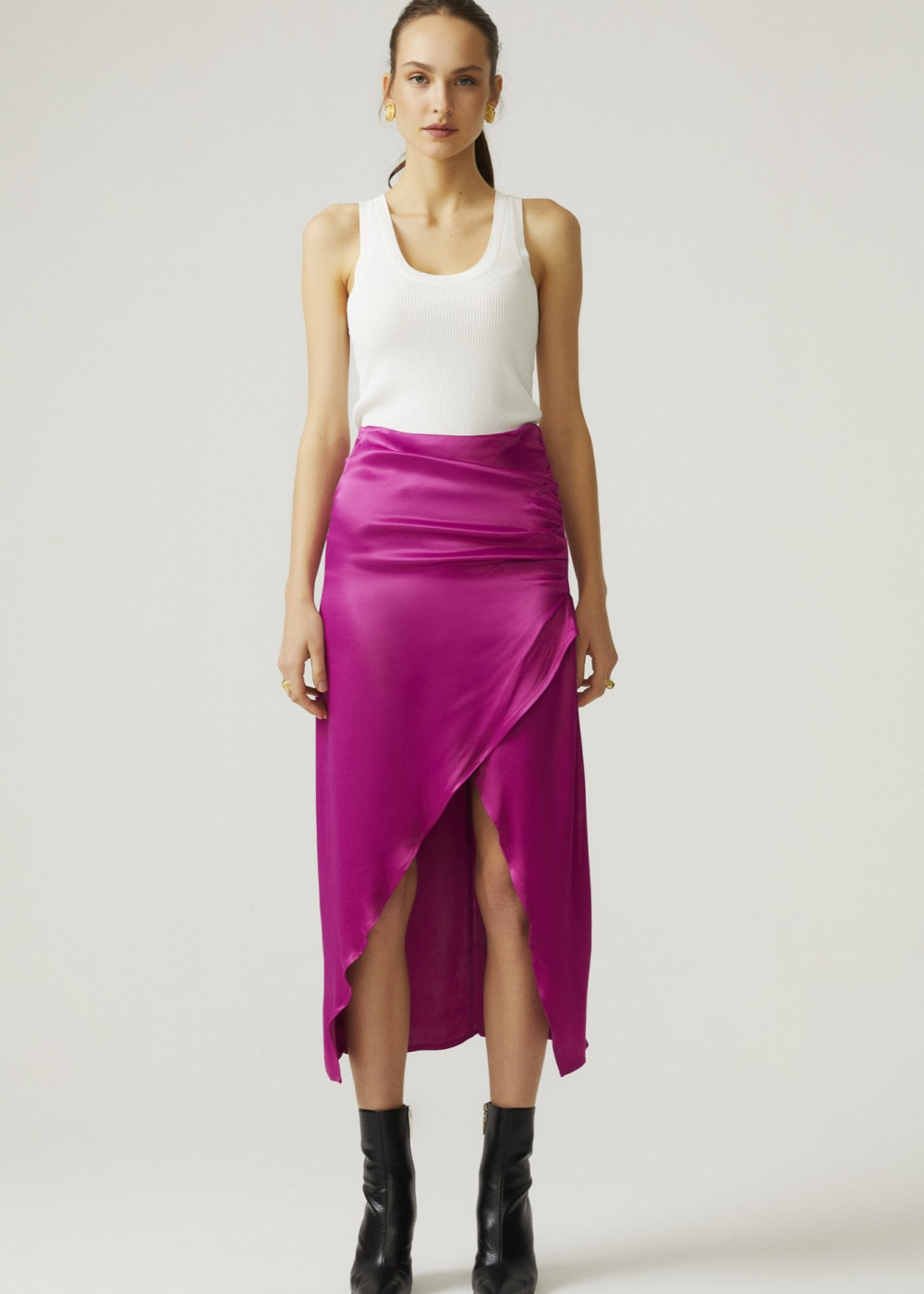 Draped Satin Skirt Draped Satin Skirt
