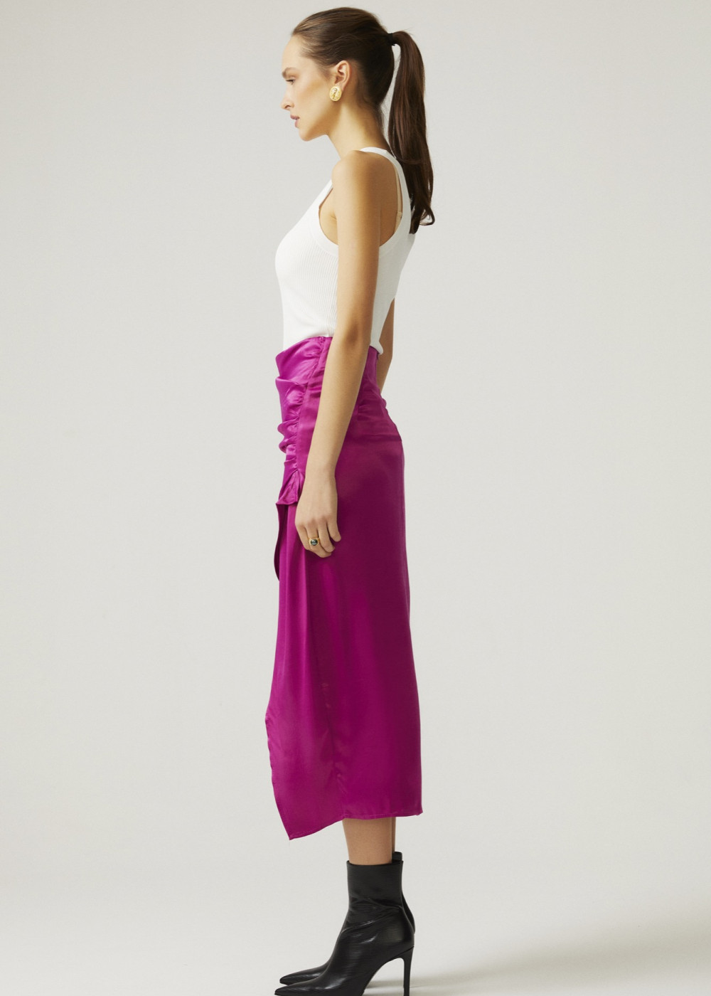 Draped Satin Skirt Draped Satin Skirt