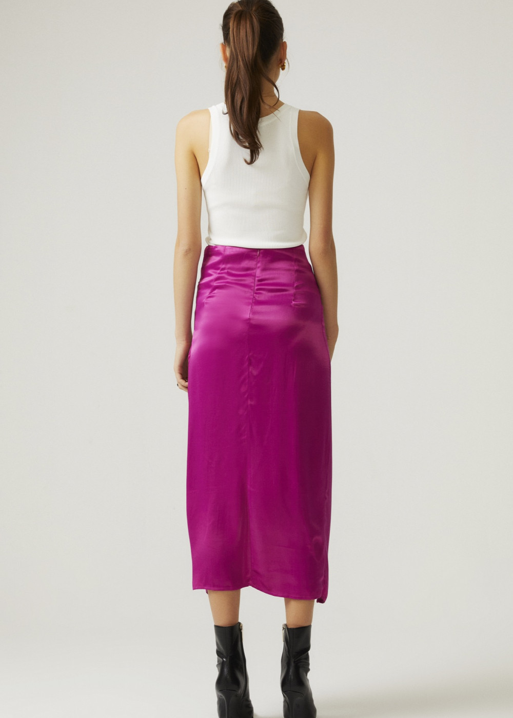 Draped Satin Skirt Draped Satin Skirt