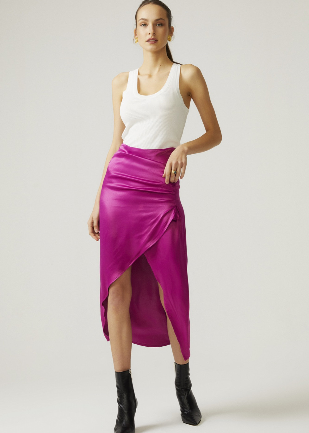 Draped Satin Skirt Draped Satin Skirt