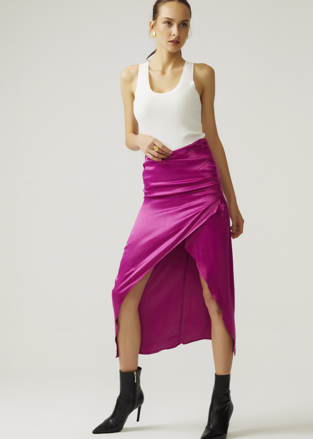 Draped Satin Skirt Draped Satin Skirt