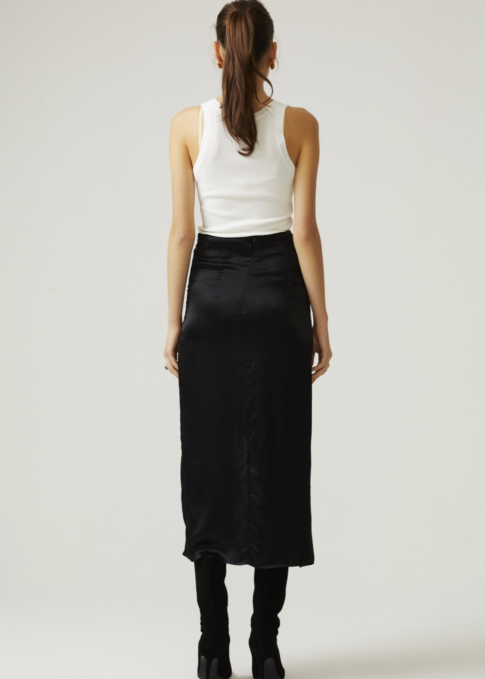 Draped Satin Skirt Draped Satin Skirt