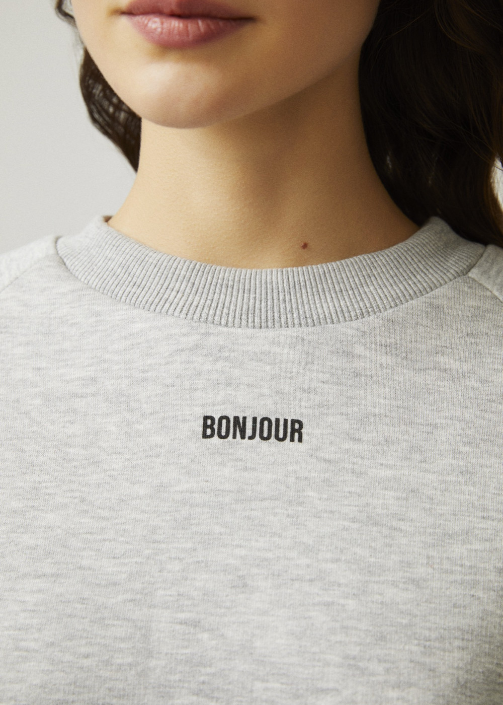 Bonjour Baskılı Sweatshirt