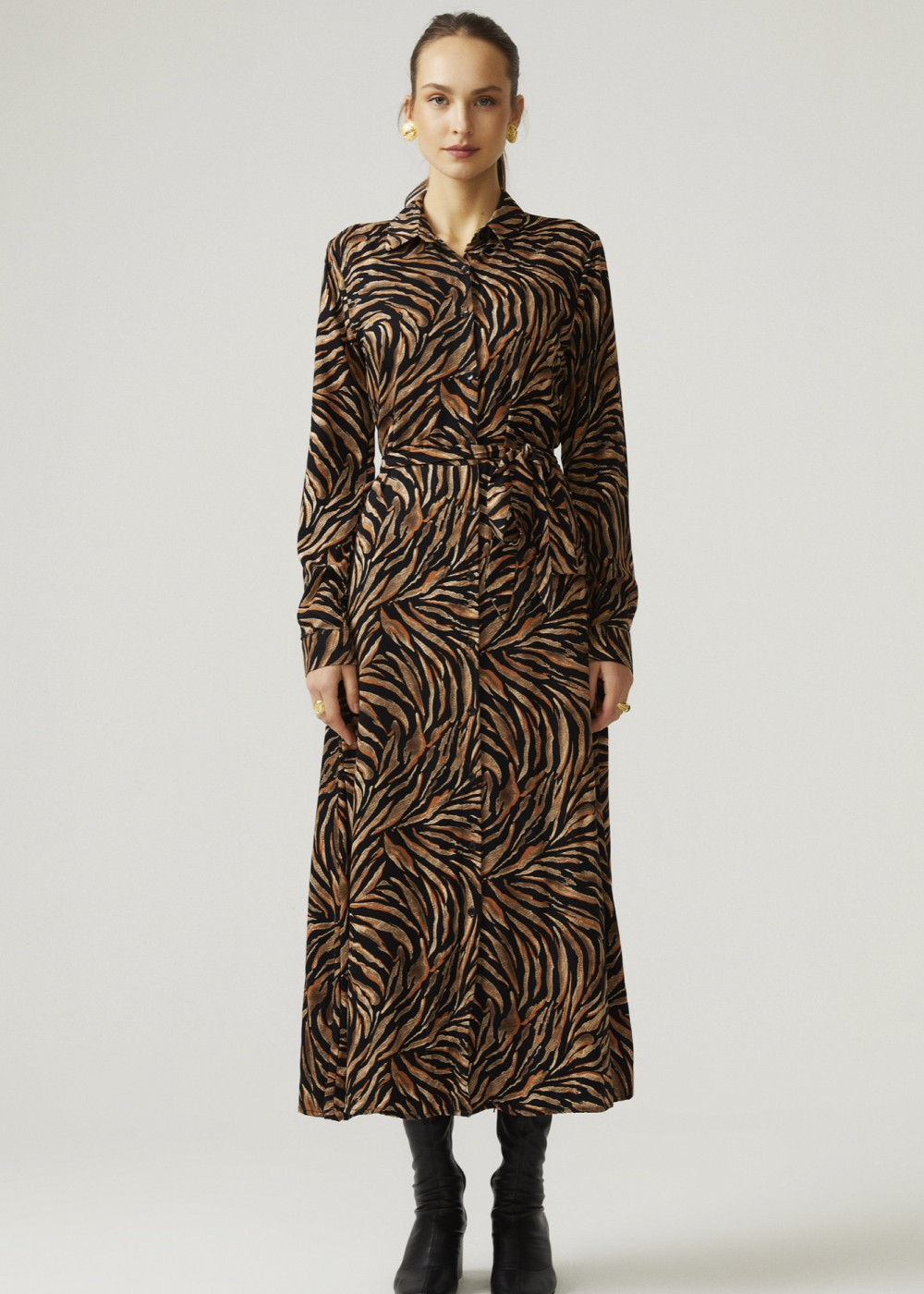 Patterned Shirt Dress Patterned Shirt Dress