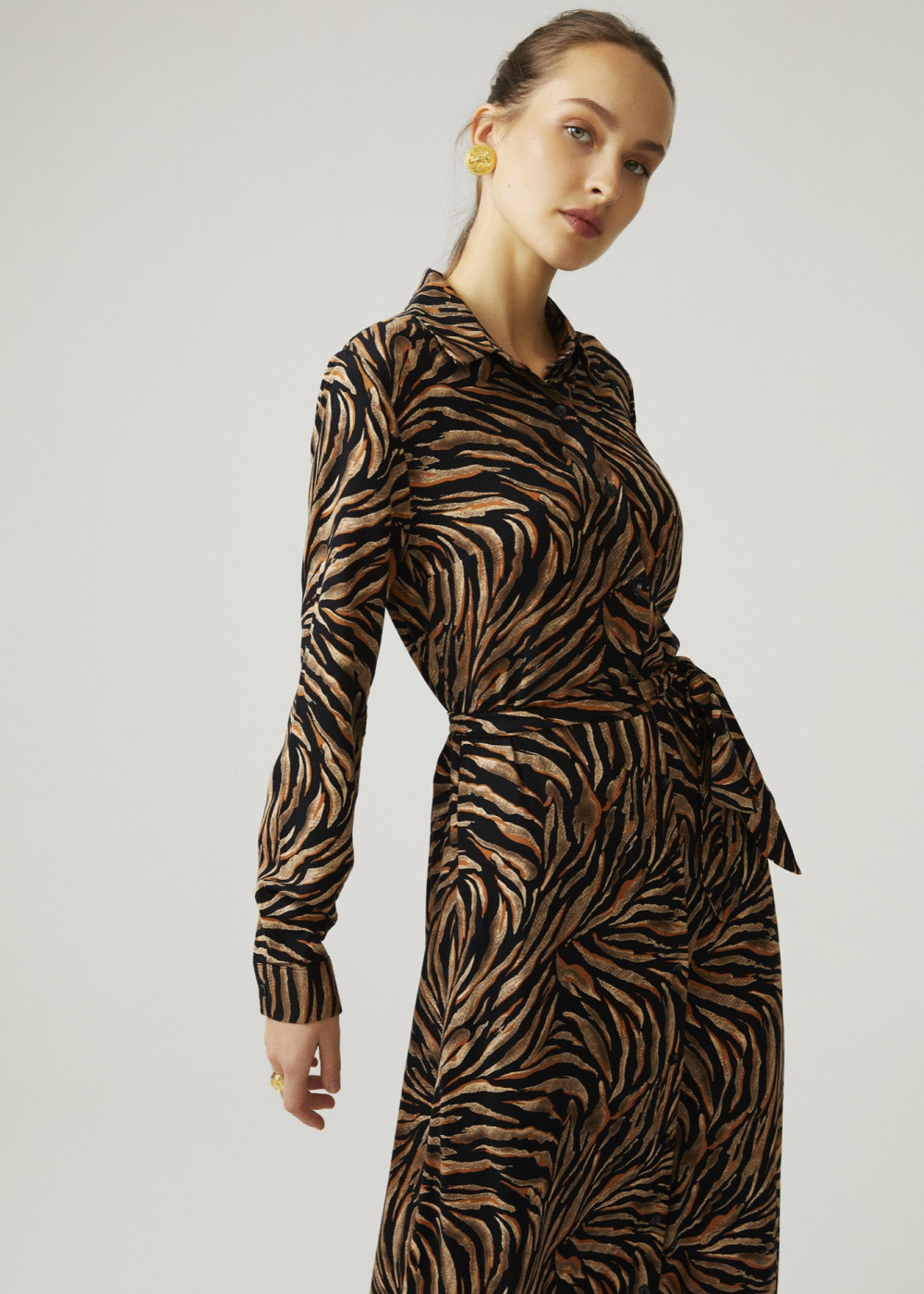 Patterned Shirt Dress Patterned Shirt Dress