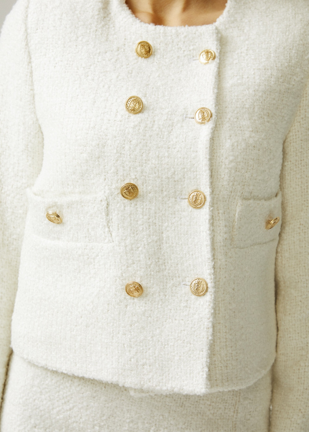 Textured Jacket And Textured Skirt Textured Jacket And Textured Skirt