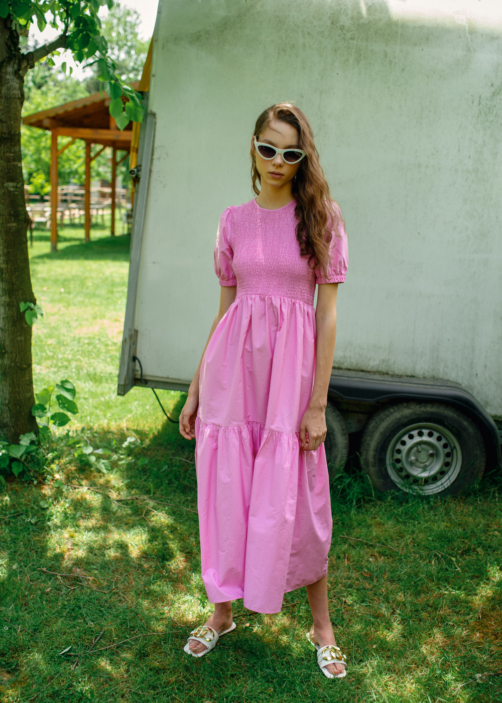 Shir Detail Midi Dress Shir Detail Midi Dress