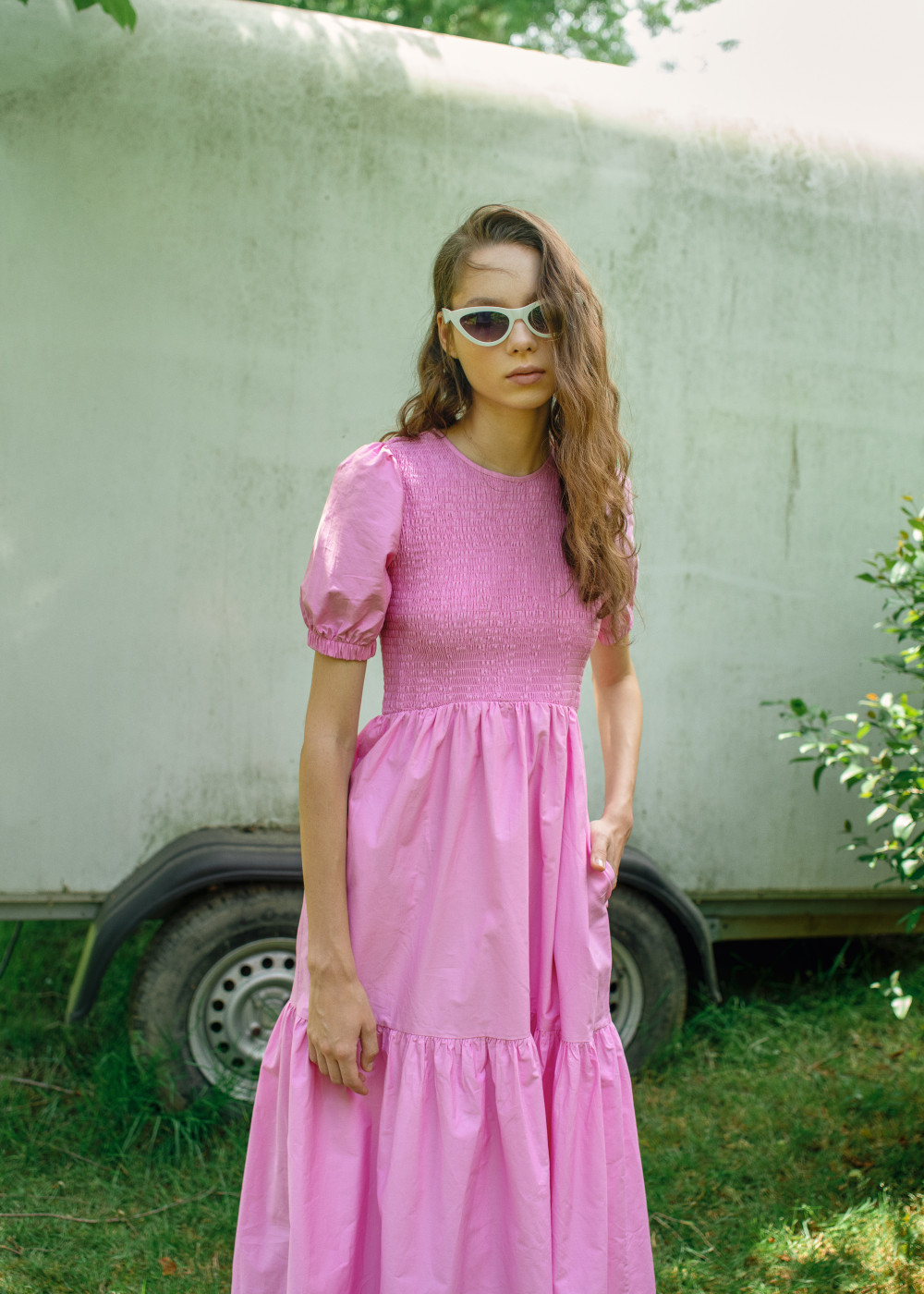 Shir Detail Midi Dress Shir Detail Midi Dress