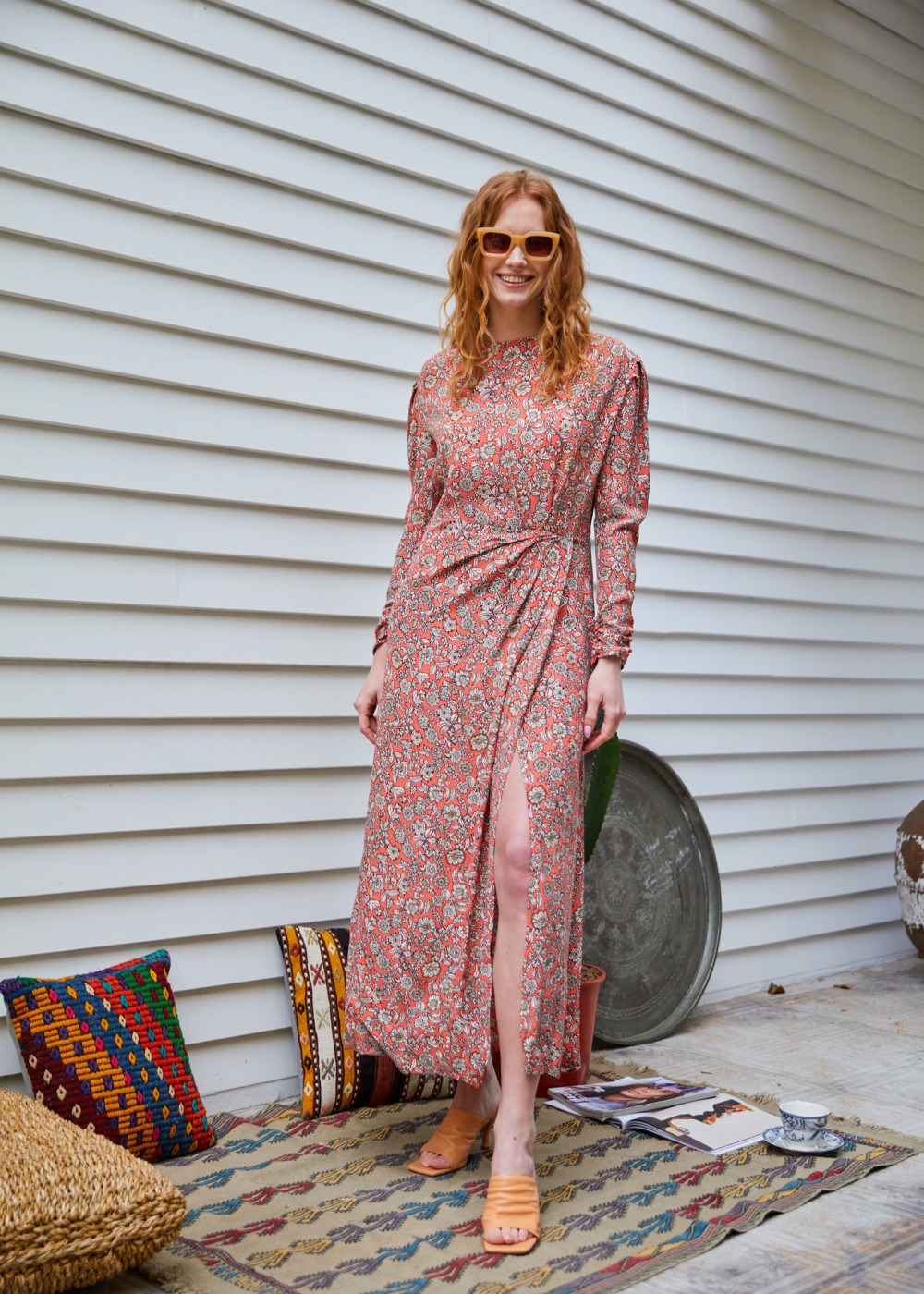 Patterned Midi Dress Patterned Midi Dress