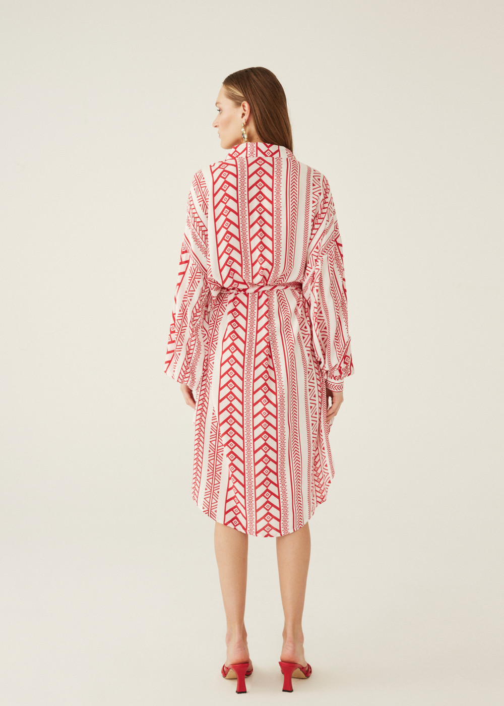 Ethnic Pattern Shirt Dress Ethnic Pattern Shirt Dress