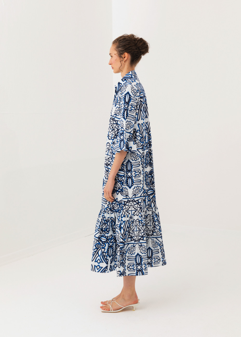Midi Dress with Pattern