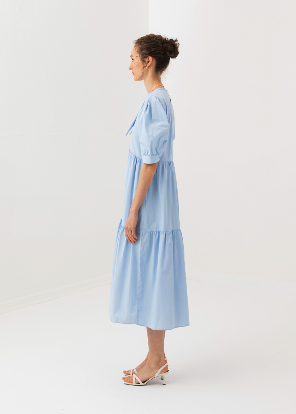 Midi Dress with Neck Detail Midi Dress with Neck Detail