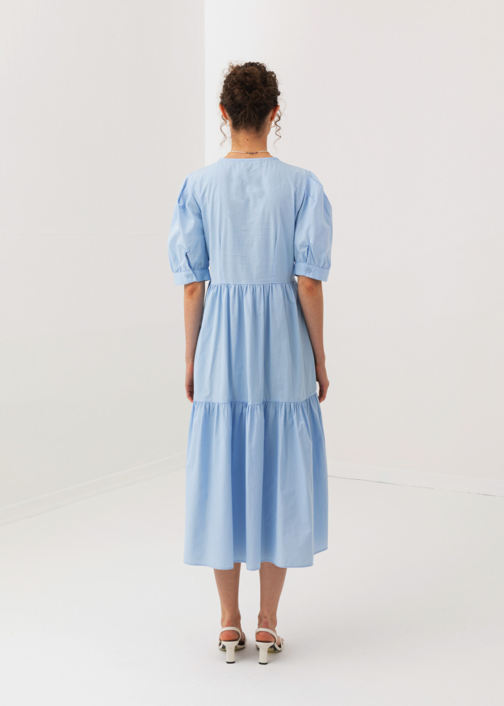 Midi Dress with Neck Detail Midi Dress with Neck Detail