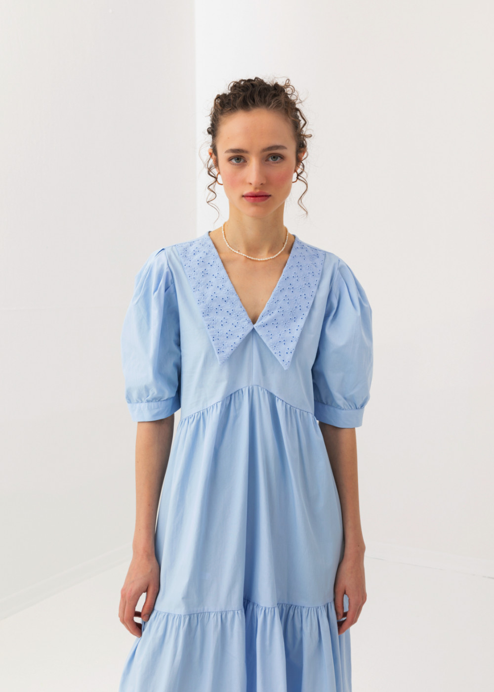 Midi Dress with Neck Detail Midi Dress with Neck Detail