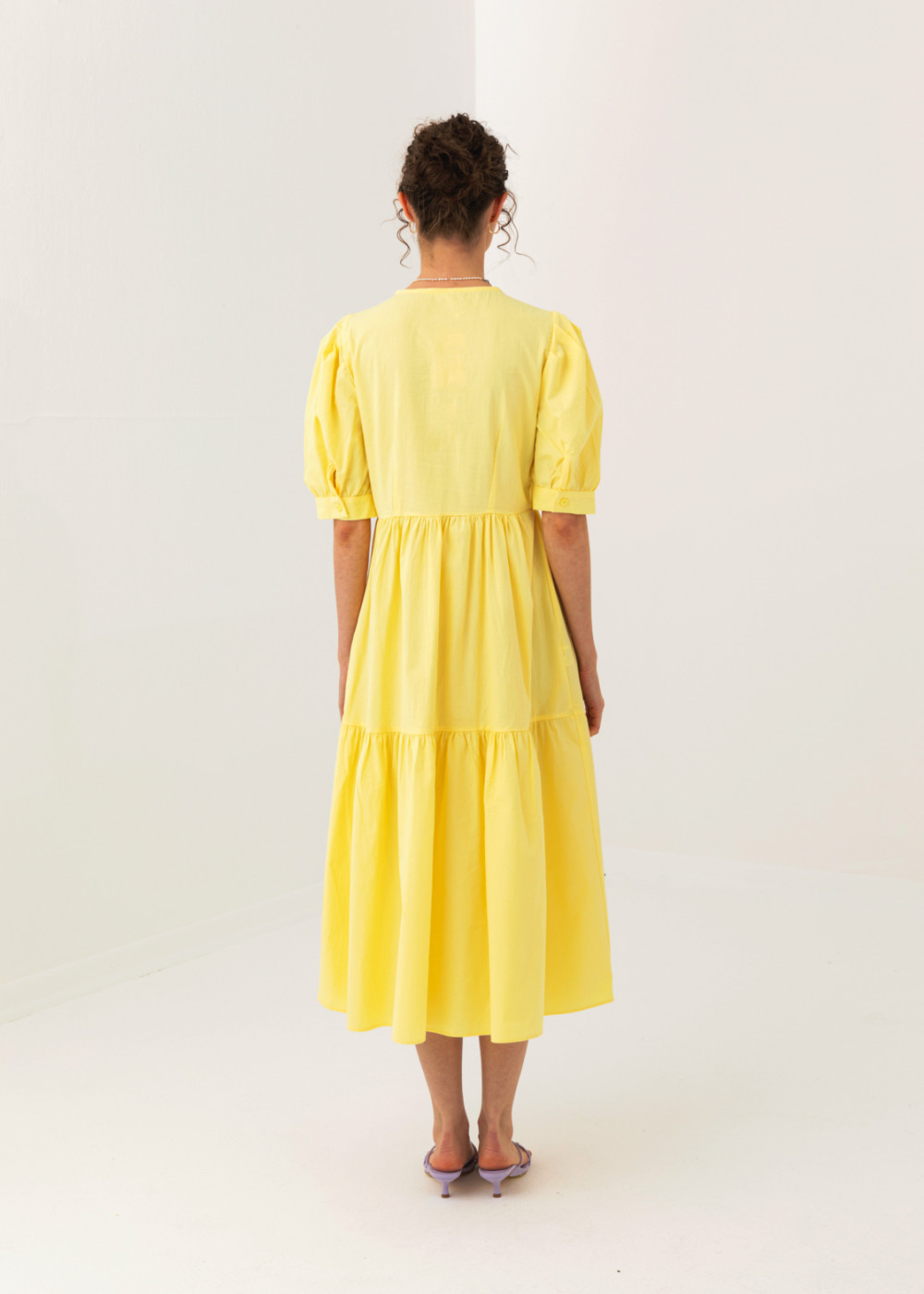 Midi Dress with Neck Detail Midi Dress with Neck Detail